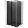 Mexen Velar L Duo sliding shower cabin 90 x 80 cm, graphite, black - 871-090-080-02-43-70