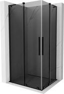 Mexen Velar L Duo sliding shower enclosure 90 x 80 cm, graphite, black - 871-090-080-02-43-70