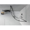 Mexen Rio semi-circular shower cabin 70 x 70 cm, transparent, black + shower tray, white - 863-070-070-70-00-4710