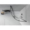 Mexen Rio Shower Cabin Semi-Circular 80 x 80 cm, Transparent, Black + Rio Shower Tray, White - 863-080-080-70-00-4710