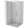 Mexen Velar L Duo sliding shower cabin 90 x 80 cm, transparent, brushed nickel - 871-090-080-02-03-97