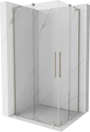Mexen Velar L Duo sliding shower enclosure 100 x 90 cm, transparent, brushed nickel - 871-100-090-02-03-97