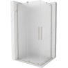 Mexen Velar L Duo sliding shower cabin 90 x 80 cm, frost, brushed nickel - 871-090-080-02-33-97