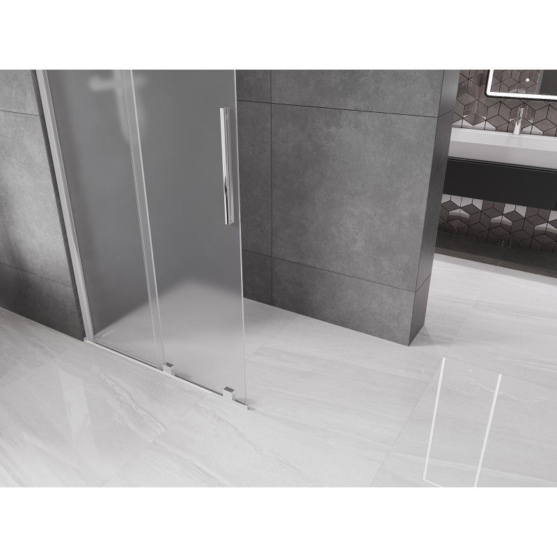 Mexen Velar Sliding Shower Wall Walk-in 70 x 200 cm, Frosted 8 mm, Chrome - 871-070-000-33-01