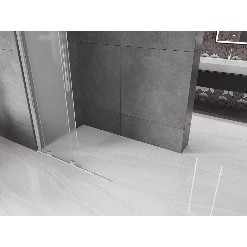 Mexen Velar Sliding Shower Wall Walk-in 70 x 200 cm, Frosted 8 mm, Chrome - 871-070-000-33-01