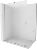 Mexen Velar Sliding Shower Wall Walk-in 130 x 200 cm, Frosted 8 mm, Chrome - 871-130-000-33-01