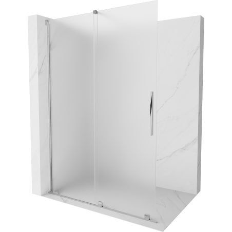 Mexen Velar sliding Walk-in shower screen 150 x 200 cm, frost 8 mm, chrome - 871-150-000-33-01