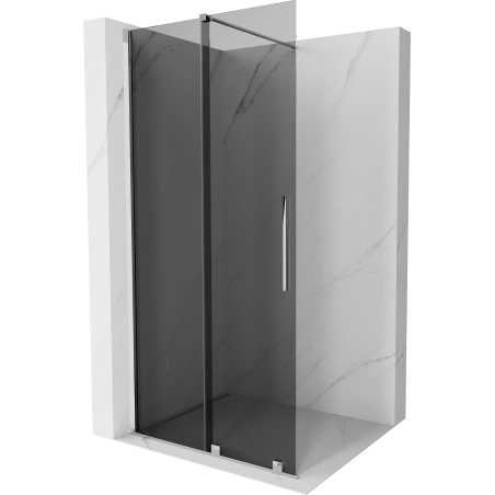 Mexen Velar Walk-in Shower Wall 85 x 200 cm, Graphite 8 mm, Chrome - 871-085-000-43-01
