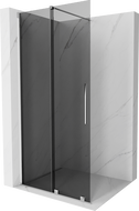 Mexen Velar sliding walk-in shower wall 90 x 200 cm, graphite 8 mm, chrome - 871-090-000-43-01
