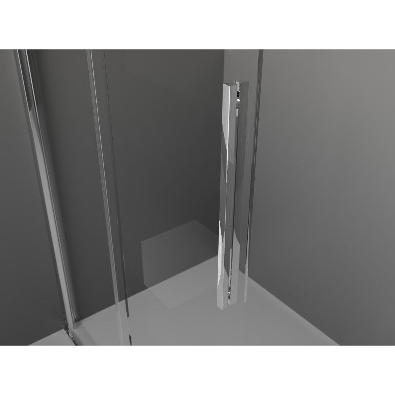 Mexen Velar sliding shower wall Walk-in 75 x 200 cm, graphite 8 mm, chrome - 871-075-000-43-01