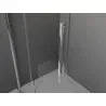 Mexen Velar Walk-in Sliding Shower Wall 80 x 200 cm, Graphite 8 mm, Chrome - 871-080-000-43-01