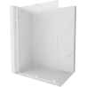 Mexen Velar sliding shower wall Walk-in 150 x 200 cm, frost 8 mm, white - 871-150-000-33-20