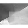 Mexen Velar sliding shower wall Walk-in 150 x 200 cm, frost 8 mm, white - 871-150-000-33-20