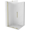 Mexen Velar sliding shower wall Walk-in 100 x 200 cm, frost 8 mm, gold - 871-100-000-33-50
