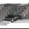 Mexen Velar Walk-in Shower Wall, Extendable 150 x 200 cm, Frosted 8 mm, Gold - 871-150-000-33-50