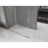 Mexen Velar Walk-in Shower Wall 160 x 200 cm, Frosted 8 mm, Gold - 871-160-000-33-50
