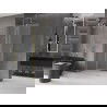 Mexen Velar sliding walk-in shower wall 90 x 200 cm, frosted 8 mm, brushed gold - 871-090-000-33-55