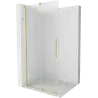 Mexen Velar Sliding Walk-in Shower Wall 120 x 200 cm, Frosted 8 mm, Brushed Gold - 871-120-000-33-55