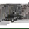 Mexen Velar Walk-in Shower Screen 160 x 200 cm, Frosted 8 mm, Brushed Gold - 871-160-000-33-55