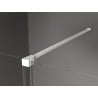 Mexen Velar Walk-in Shower Wall Expandable 85 x 200 cm, Graphite 8 mm, White - 871-085-000-43-20