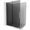 Mexen Velar Walk-in Shower Panel 140 x 200 cm, Graphite 8 mm, White - 871-140-000-43-20
