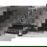 Mexen Velar Walk-in Shower Panel 110 x 200 cm, Graphite 8 mm, Gold - 871-110-000-43-50