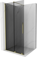 Mexen Velar walk-in shower partition sliding 120 x 200 cm, graphite 8 mm, gold - 871-120-000-43-50