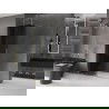 Mexen Velar Walk-in Shower Wall 140 x 200 cm, Graphite 8 mm, Gold - 871-140-000-43-50