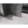 Mexen Velar Sliding Shower Wall Walk-in 100 x 200 cm, Graphite 8 mm, Brushed Gold - 871-100-000-43-55