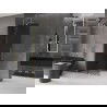 Mexen Velar Expandable Walk-in Shower Screen 120 x 200 cm, Graphite 8 mm, Brushed Gold - 871-120-000-43-55