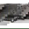 Mexen Velar Walk-in Shower Wall 85 x 200 cm, Graphite 8 mm, Brushed Gold - 871-085-000-43-55