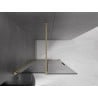 Mexen Velar Sliding Shower Wall Walk-in 100 x 200 cm, Graphite 8 mm, Brushed Gold - 871-100-000-43-55