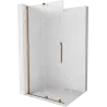 Mexen Velar sliding shower wall Walk-in 100 x 200 cm, frost 8 mm, rose gold - 871-100-000-33-60
