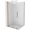 Mexen Velar Walk-in Shower Wall 100 x 200 cm, Frosted 8 mm, Rose Gold - 871-100-000-33-60