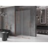 Mexen Velar Sliding Shower Wall Walk-in 140 x 200 cm, Frosted 8 mm, Rose Gold - 871-140-000-33-60