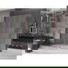 Mexen Velar Walk-in Shower Panel 160 x 200 cm, Frosted 8 mm, Rose Gold - 871-160-000-33-60