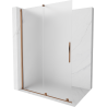 Mexen Velar sliding shower wall Walk-in 160 x 200 cm, frost 8 mm, rose gold - 871-160-000-33-60