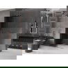 Mexen Velar adjustable Walk-in shower wall 85 x 200 cm, graphite 8 mm, rose gold - 871-085-000-43-60