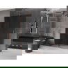 Mexen Velar walk-in shower panel 140 x 200 cm, graphite 8 mm, rose gold - 871-140-000-43-60