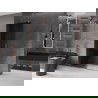 Mexen Velar walk-in shower panel 140 x 200 cm, graphite 8 mm, rose gold - 871-140-000-43-60
