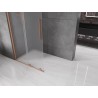 Mexen Velar sliding walk-in shower panel 110 x 200 cm, frost 8 mm, brushed copper - 871-110-000-33-65
