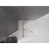 Mexen Velar sliding walk-in shower panel 110 x 200 cm, frost 8 mm, brushed copper - 871-110-000-33-65
