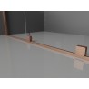 Mexen Velar sliding walk-in shower panel 110 x 200 cm, frost 8 mm, brushed copper - 871-110-000-33-65
