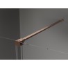 Mexen Velar sliding walk-in shower panel 110 x 200 cm, frost 8 mm, brushed copper - 871-110-000-33-65