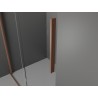Mexen Velar sliding walk-in shower panel 110 x 200 cm, frost 8 mm, brushed copper - 871-110-000-33-65