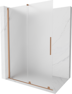 Mexen Velar Sliding Shower Wall Walk-in 130 x 200 cm, Frosted 8 mm, Brushed Copper - 871-130-000-33-65