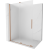 Mexen Velar Walk-in Shower Panel Sliding 140 x 200 cm, Frosted 8 mm, Brushed Bronze - 871-140-000-33-65