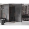 Mexen Velar sliding Walk-in shower wall 120 x 200 cm, graphite 8 mm, brushed copper - 871-120-000-43-65