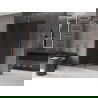Mexen Velar Walk-in Shower Screen 140 x 200 cm, Graphite 8 mm, Brushed Bronze - 871-140-000-43-65