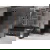 Mexen Velar Walk-in Shower Screen 140 x 200 cm, Graphite 8 mm, Brushed Bronze - 871-140-000-43-65